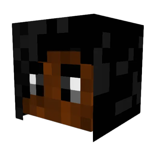 Jenavivea Minecraft avatar head, 3D render