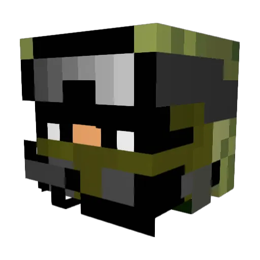 Jenda4 Minecraft avatar head, 3D render