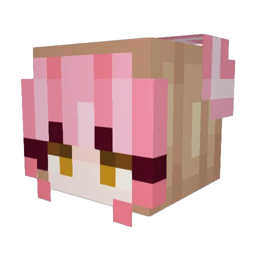 Jeneeee Minecraft avatar head, 3D render