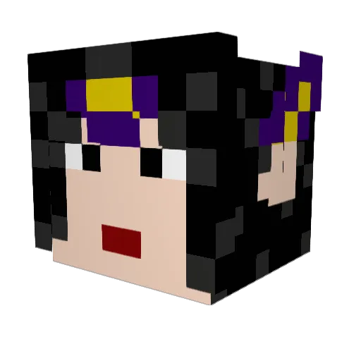 Jenel Minecraft avatar head, 3D render