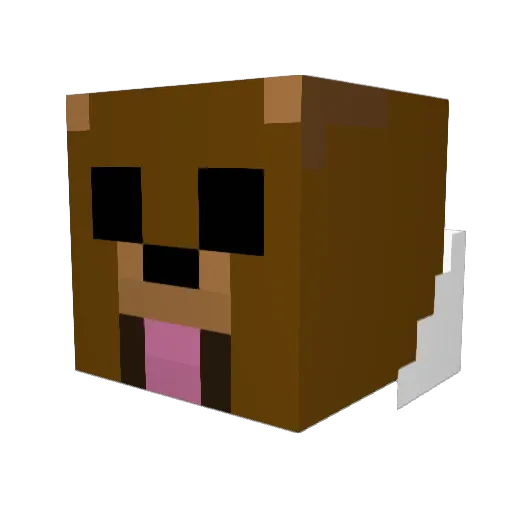 Jenerul Minecraft avatar head, 3D render