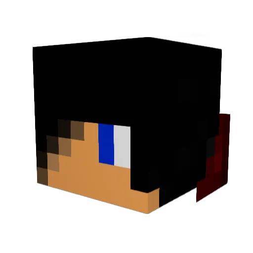 Jenes Minecraft avatar head, 3D render