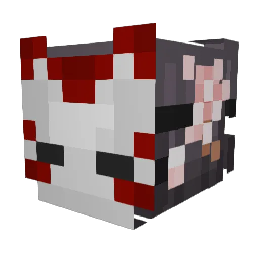 Jeneuine Minecraft avatar head, 3D render