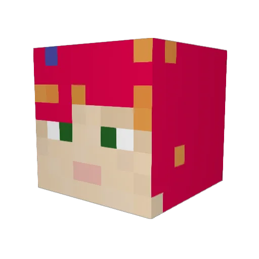 Jenevino Minecraft avatar head, 3D render