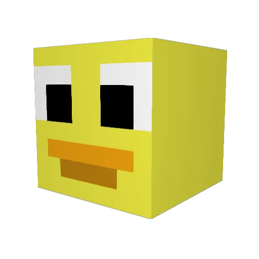 JengaJesse Minecraft avatar head, 3D render