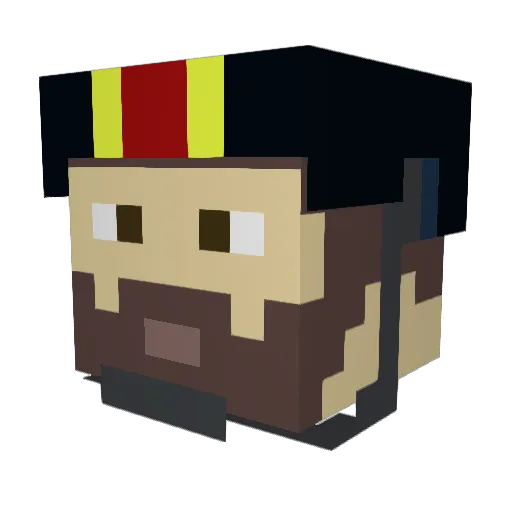 Jeniakt Minecraft avatar head, 3D render