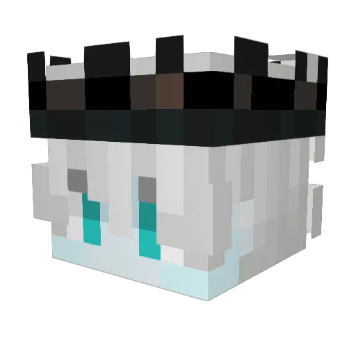 Jenifin Minecraft avatar head, 3D render
