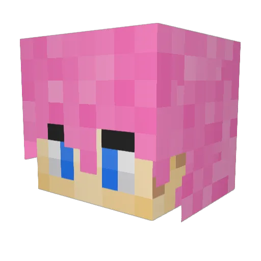 Jenilu Minecraft avatar head, 3D render