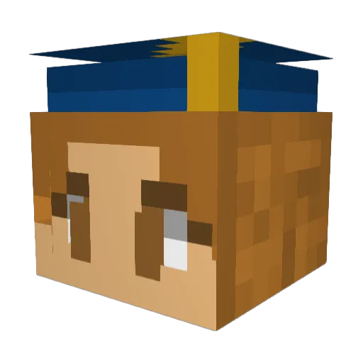 Jenjen43 Minecraft avatar head, 3D render