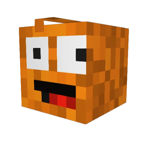 Jenjjii Minecraft avatar head, 3D render