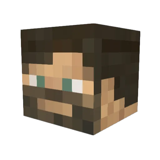 Jenkala Minecraft avatar head, 3D render