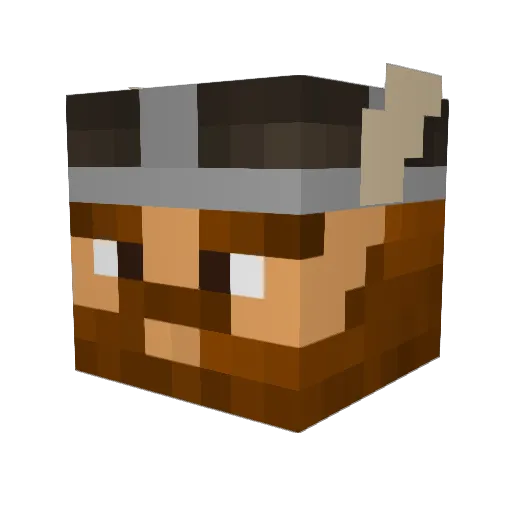 JenkiChan Minecraft avatar head, 3D render