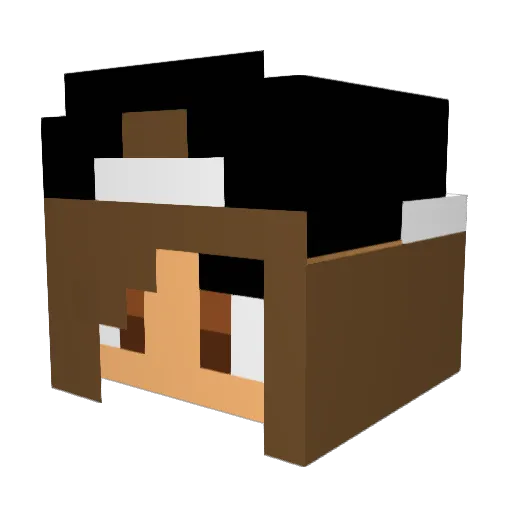 Jenna0812 Minecraft avatar head, 3D render