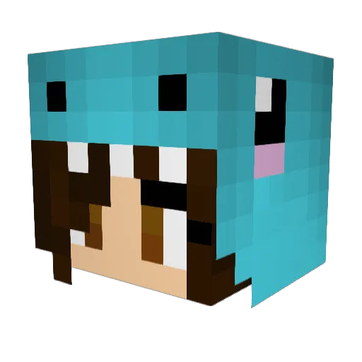 JennaBean73 Minecraft avatar head, 3D render