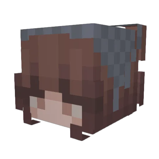 JennaXXL Minecraft avatar head, 3D render