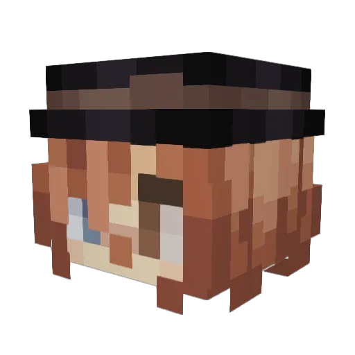 Jenna_Bucket Minecraft avatar head, 3D render