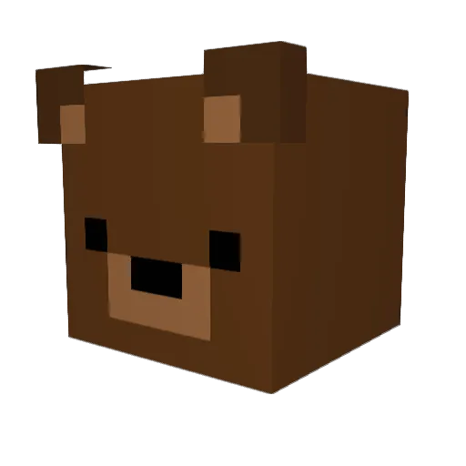 Jennabeanbear Minecraft avatar head, 3D render