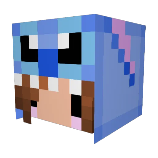 Jennagirl2600 Minecraft avatar head, 3D render