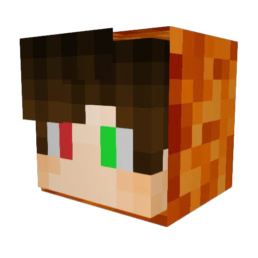 Jennerific Minecraft avatar head, 3D render
