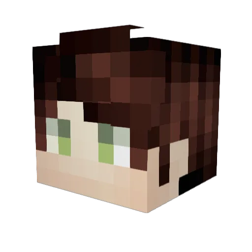 Jenngka Minecraft avatar head, 3D render