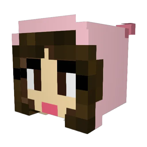 JenniLarios Minecraft avatar head, 3D render