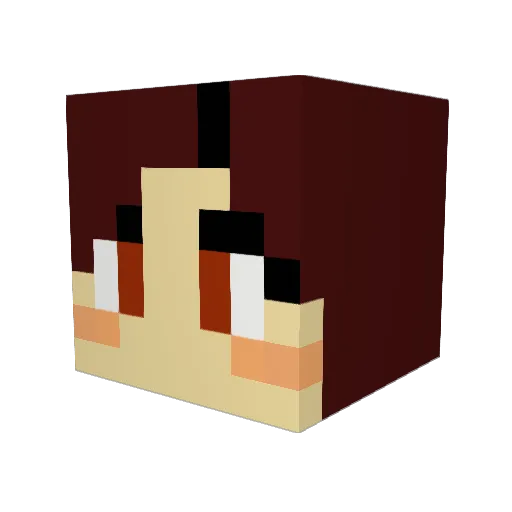 JenniTerrain Minecraft avatar head, 3D render