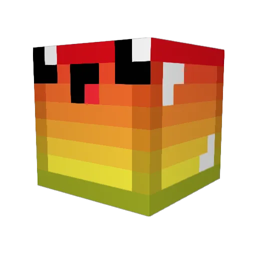 Jenni_Hatake Minecraft avatar head, 3D render