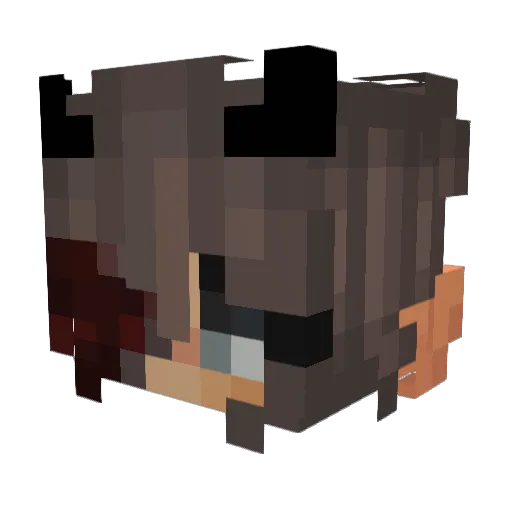 Jenni_lp Minecraft avatar head, 3D render