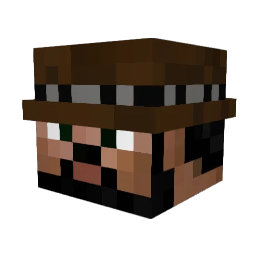 Jennie29 Minecraft avatar head, 3D render
