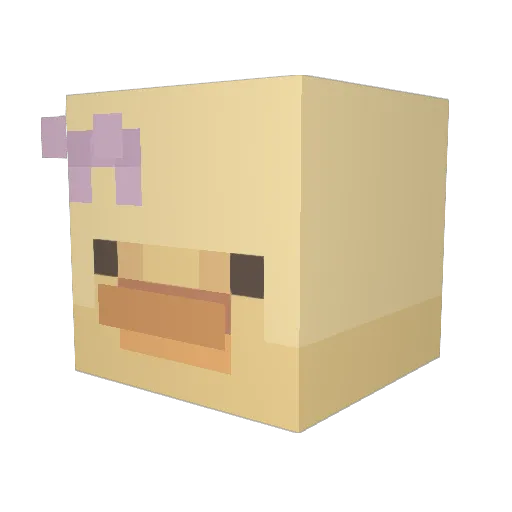 Jennifxr Minecraft avatar head, 3D render