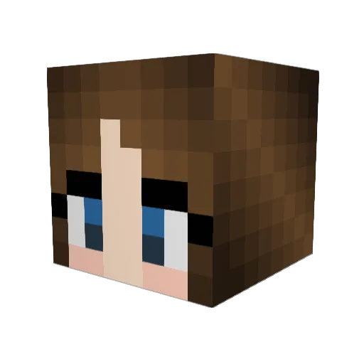 Jennithing Minecraft avatar head, 3D render