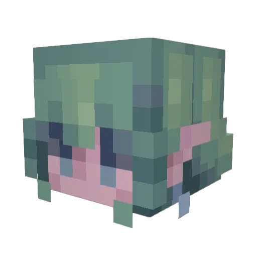 Jennoi Minecraft avatar head, 3D render