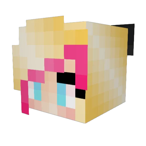 Jennouu Minecraft avatar head, 3D render