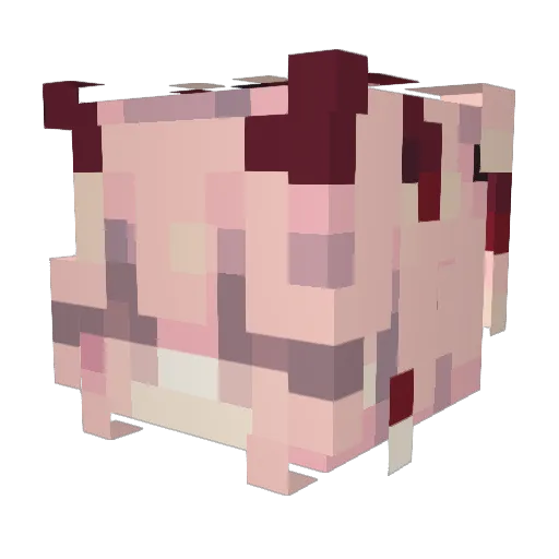 Jennsan Minecraft avatar head, 3D render