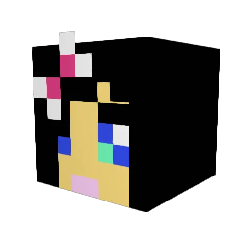 Jenny19854 Minecraft avatar head, 3D render