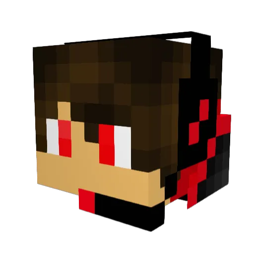 JennyGoT Minecraft avatar head, 3D render