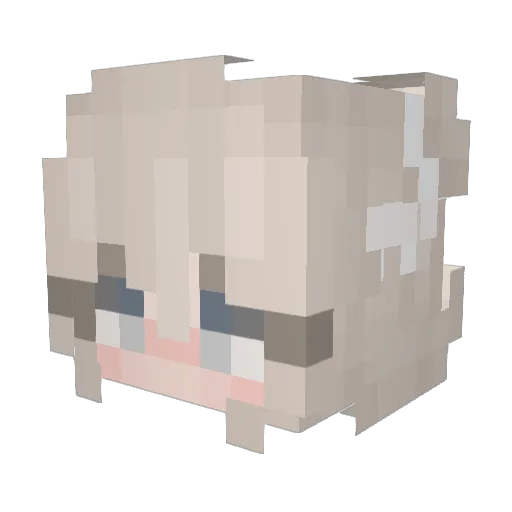 JennyHYA Minecraft avatar head, 3D render