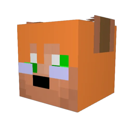 JennyKylo Minecraft avatar head, 3D render