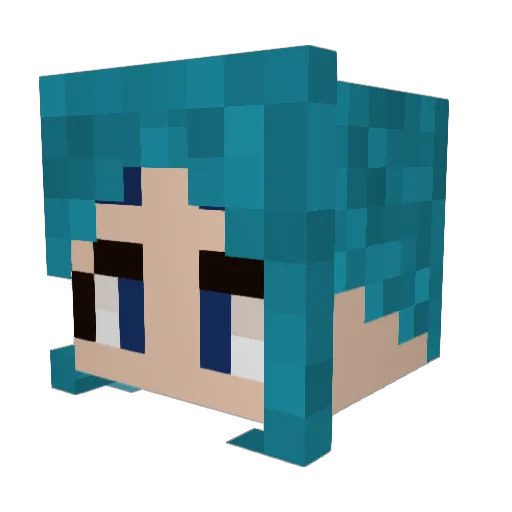 JennyLeo Minecraft avatar head, 3D render