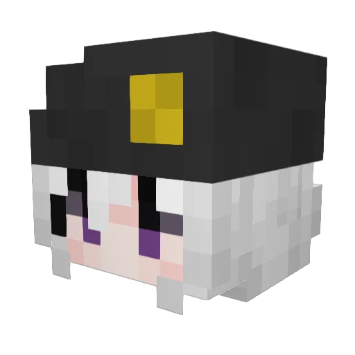 JennyN Minecraft avatar head, 3D render