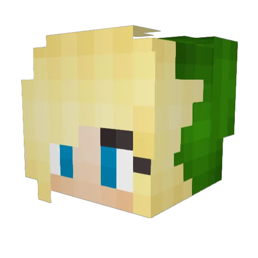 JennyPhelps Minecraft avatar head, 3D render