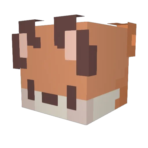 JennyViper Minecraft avatar head, 3D render