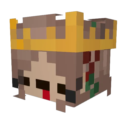 Jennyffer Minecraft avatar head, 3D render
