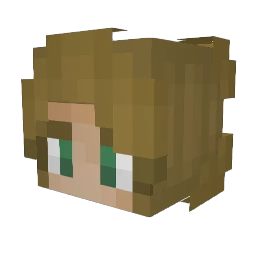 Jennyklara Minecraft avatar head, 3D render