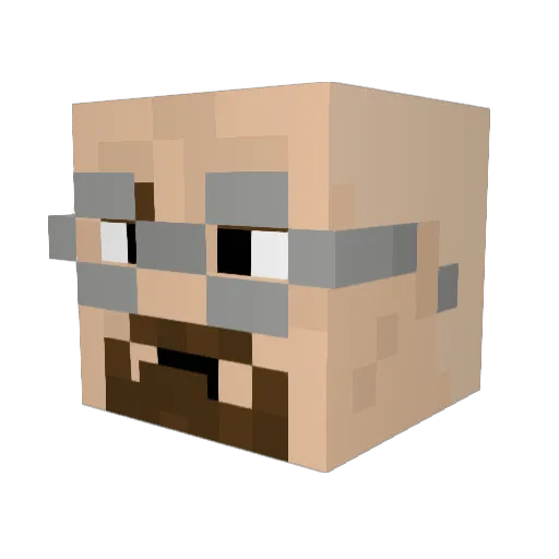 Jennywdahenny Minecraft avatar head, 3D render
