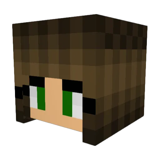 Jenorra Minecraft avatar head, 3D render