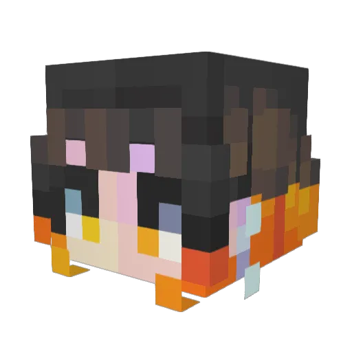 Jenovenia Minecraft avatar head, 3D render