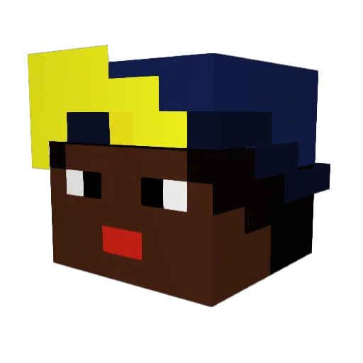 JensIsDik Minecraft avatar head, 3D render