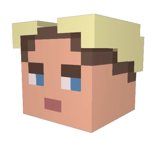 JensMaul187 Minecraft avatar head, 3D render