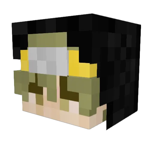 Jensabean Minecraft avatar head, 3D render